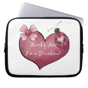 Lucky Me I'm a Grandma  Gifts Laptop Sleeve