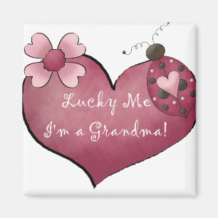 Lucky Me I'm a Grandma Tshirts and Gifts Magnet