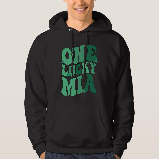 Lucky Mia Grandmother St Patrick's Day Mia Grandma Hoodie (Front)