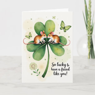 Lucky Mice Friend Card