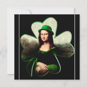 Lucky Mona Lisa St. Patrick's Day Invitation