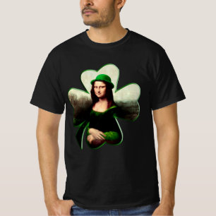Lucky Mona Lisa St. Patrick's Day T-Shirt