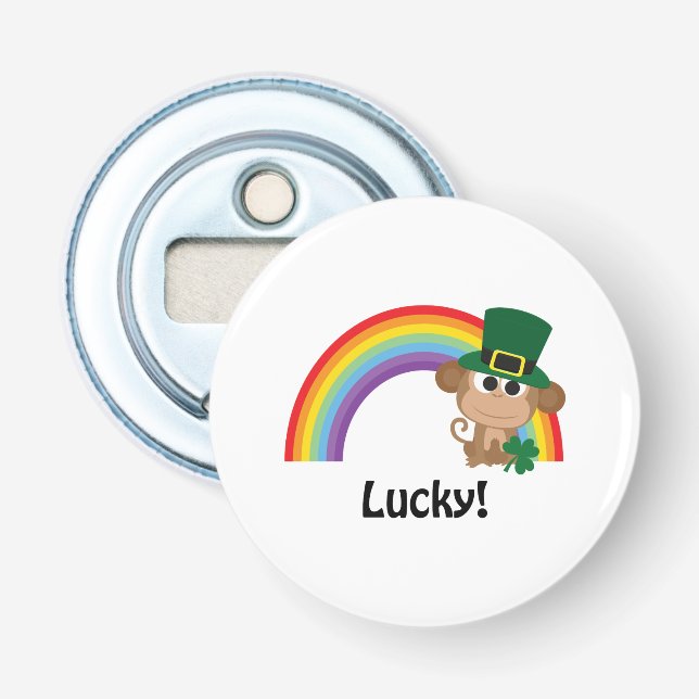 Lucky Monkey Leprechaun Bottle Opener (Front)