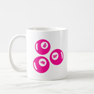 Lucky Number 4 Pink Balls Coffee Mug