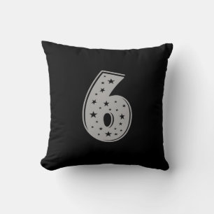 Lucky Number 6 Happy Birthday Cushion