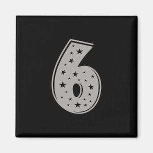 Lucky Number 6 Happy Birthday Magnet