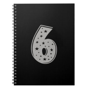 Lucky Number 6 Happy Birthday Notebook