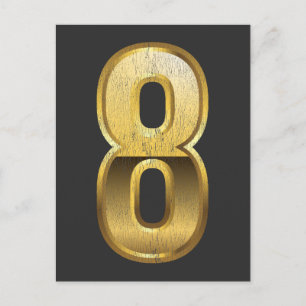 Lucky Number 8 Eight Years Old Birthday Postcard