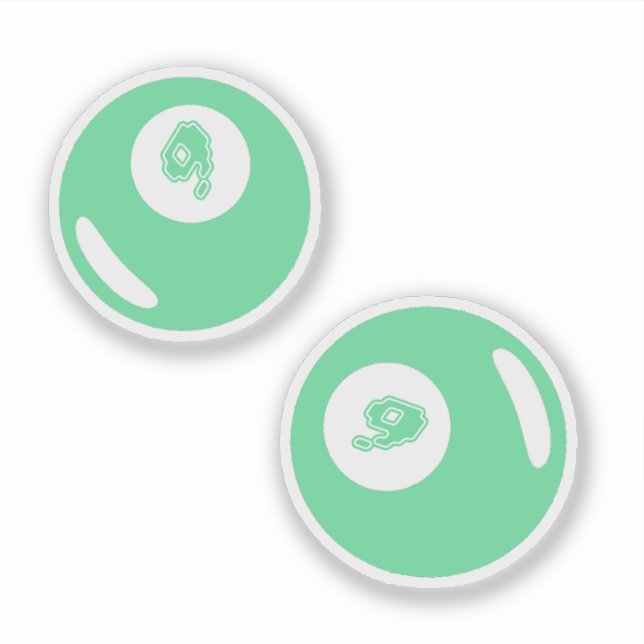 Lucky Number 9 Teal Balls (Front)