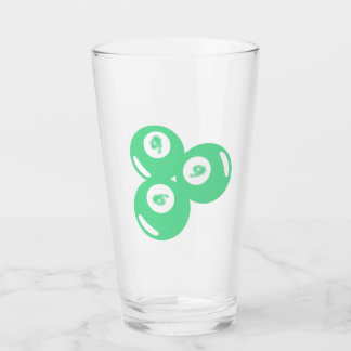 Lucky Number 9 Teal Balls Glass