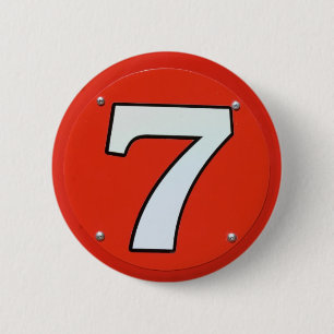 Lucky Number Seven 6 Cm Round Badge