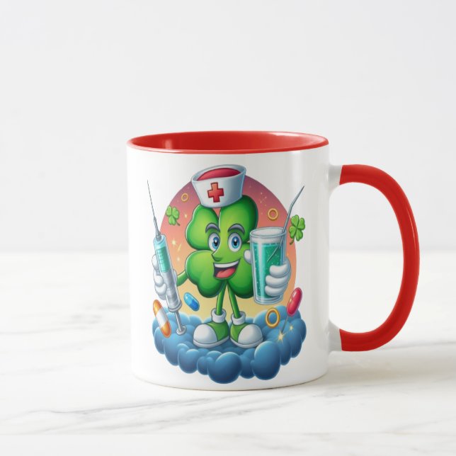 Lucky Nurse Green Shamrock Mug (Right)
