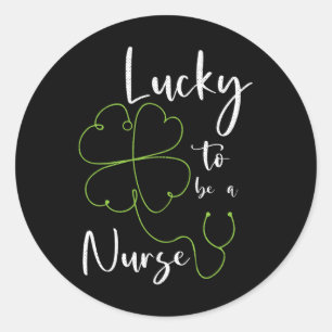 Lucky Nurse St Patricks Day Rn Nursing Student Iri Classic Round Sticker