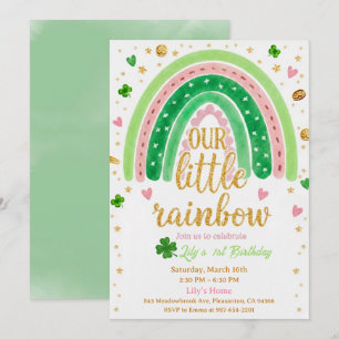 Lucky One 1st Birthday Invitation