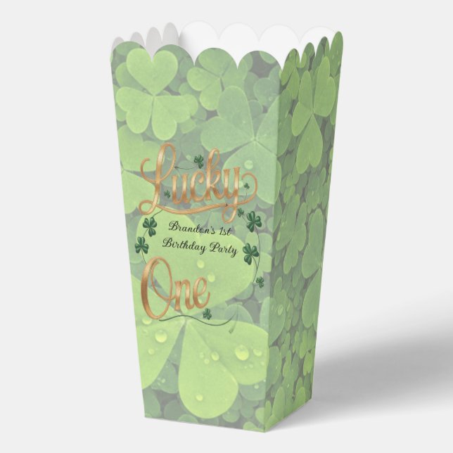 Lucky One 1st. Birthday Party  Favour Box (Front)