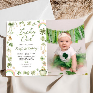Lucky One 1st Birthday St Patrick's Day Invitation