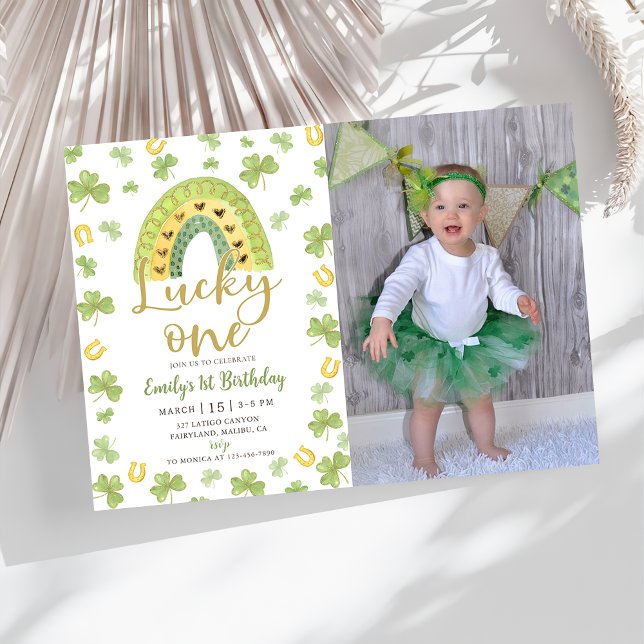 Lucky One 1st Birthday St Patrick's Day Invitation (Creator Uploaded)