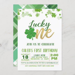 Lucky One Birthday Invitation