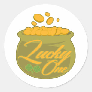 Lucky One Classic Round Sticker