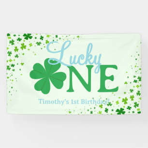 Lucky One First 1st Birthday Party Banner