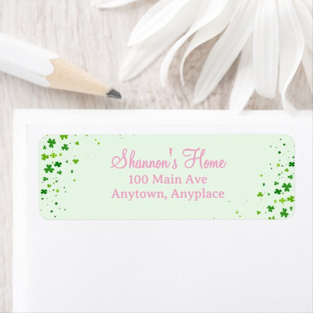 Lucky One First 1st Birthday Party Return Address Label (Insitu)