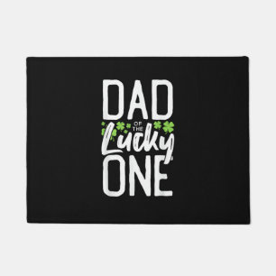 Lucky One First Birthday Dad Family St. Patrick's Doormat