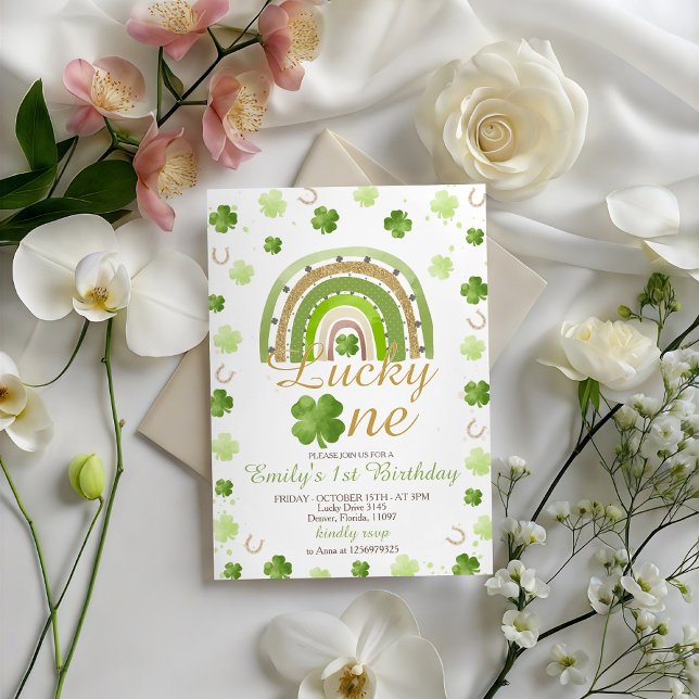 Lucky One First Birthday Invitation (Creator Uploaded)