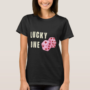 Lucky One Heart Dice Couples Matching Valentines D T-Shirt