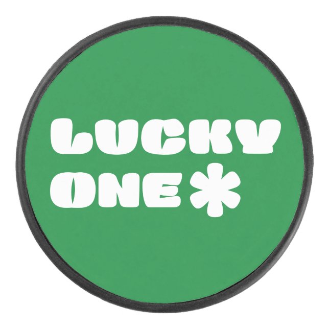Lucky One Hockey Puck (Front)