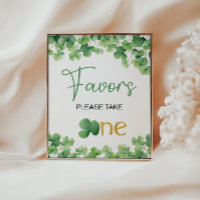Lucky One Shamrock Birthday Table Sign