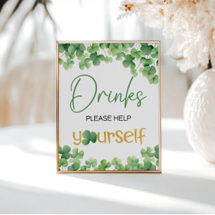 Lucky One Shamrock Birthday Table Sign