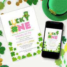Lucky One Shamrocks 1st Birthday St. Patrick's Day