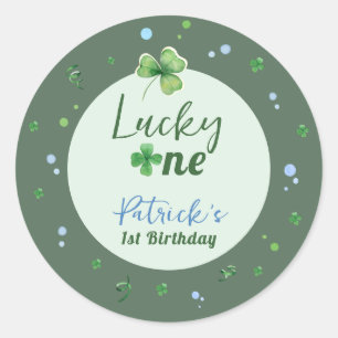 Lucky One St Patrick Boy Birthday Classic Round Sticker