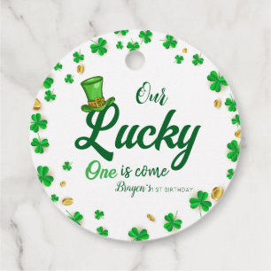 Lucky One – St. Patrick’s Day First Birthday  Favour Tags