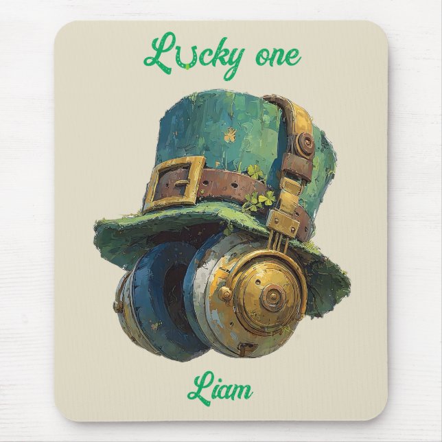 Lucky One St. Patrick’s Day Music Personalized Mouse Pad (Front)