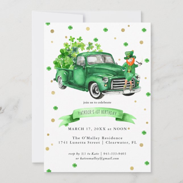 Lucky One | St. Patrick's Day 1st Birthday (Front)