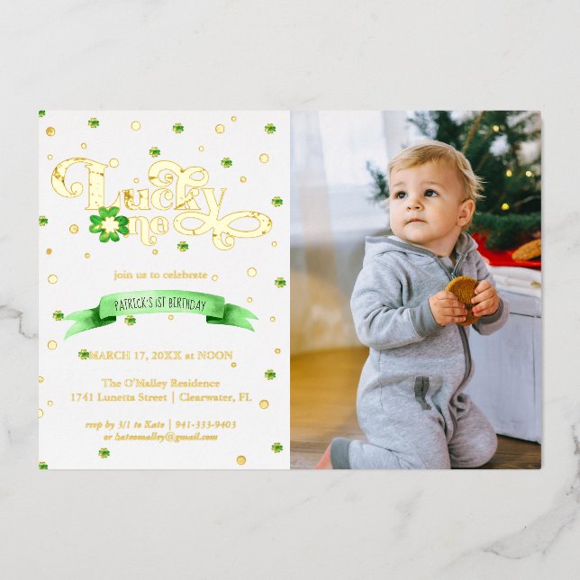 Lucky One | St. Patrick's Day 1st Birthday (Front)