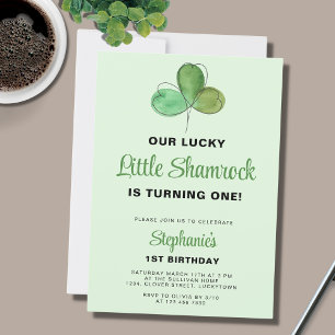Lucky One St. Patrick's Day 1st Birthday  Invitation