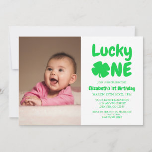 Lucky One St Patrick's Day 1st Birthday Invitation