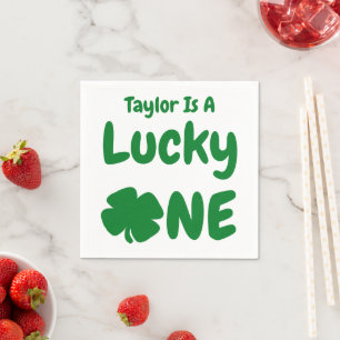 Lucky One St Patrick's Day 1st Birthday Napkin