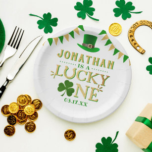 Lucky One St. Patrick's Day 1st Birthday Paper Plate