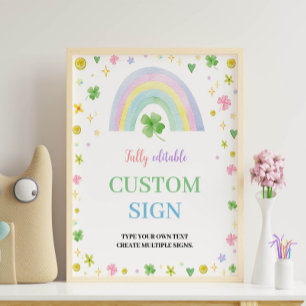 Lucky One St Patrick's Day Birthday Custom Sign