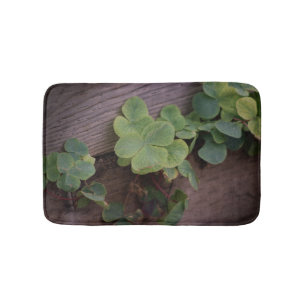 Lucky or Determined? Saint Patricks Day Shamrocks Bath Mat
