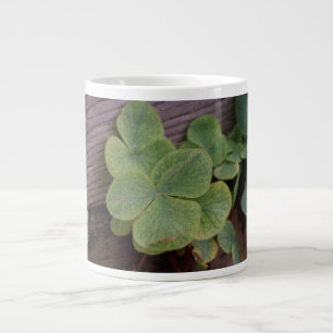 Lucky or Determined? Saint Patricks Day Shamrocks Large Coffee Mug