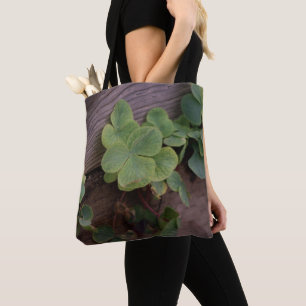 Lucky or Determined? Saint Patricks Day Shamrocks Tote Bag