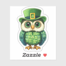 Lucky Owl St. Patrick’s Day Sticker