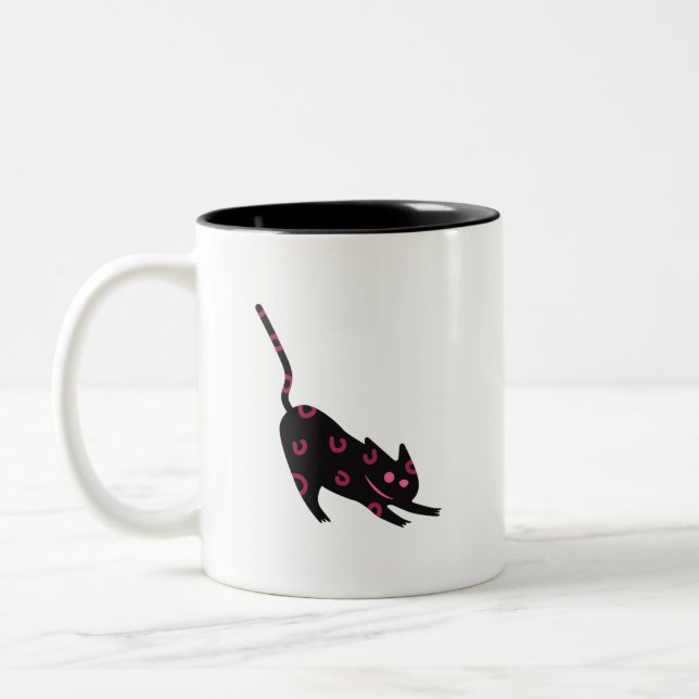 Lucky Panther Mug | Bold Cat Energy (Left)