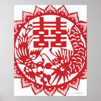 Lucky pattern stand for double happiness