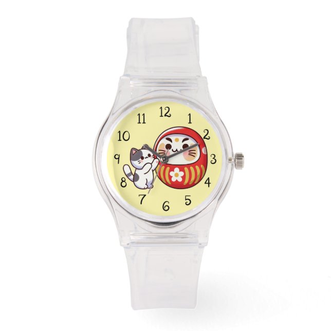Lucky Paws & Daruma Watch (Front)