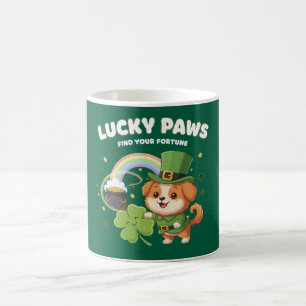 "Lucky Paws St. Patrick's Day Puppy" Coffee Mug